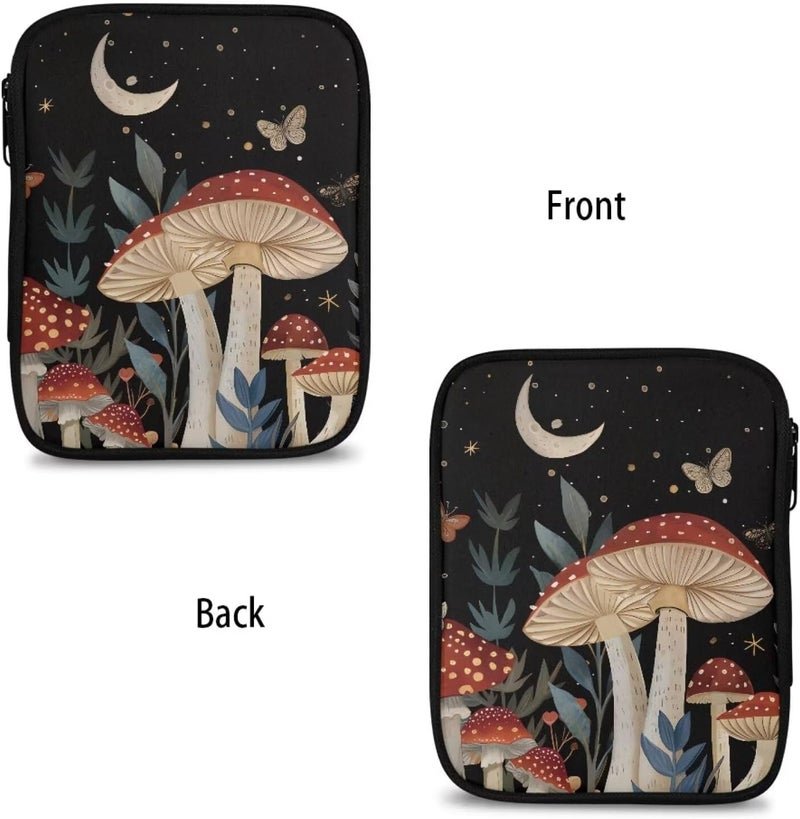 Vanideaoty Store Moon Mushroom Crochet Hook Case Organizer Easy to Clean Knitting Needle Storage with Web Pockets Crochet Hook Case for Travel Lightweight - Image 4